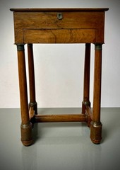 ANTIQUE FRENCH EMPIRE TABLE DRESSING / SEWING COIFFEUSE / TRAVAILLEUSE 1810-1825