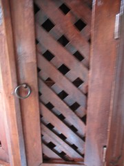 Antique Rare Early American Miniature Mahogany Salesman Sample Corner Cabinet