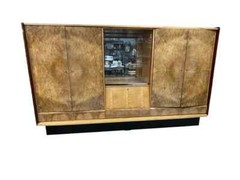 Large French Deco Style Burlwood Cabinet 106.5″ Long