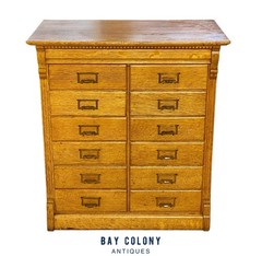 Antique Oak 12 Drawer File Cabinet – Rockwell & Rupel of Chicago