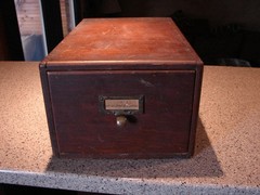 Antique Single Drawer Quarter Sawn Oak Library File Cabinet Dovetailed Quality