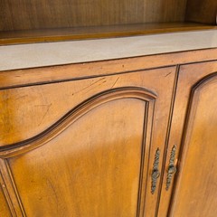 1930s Karges Country French Walnut Pullout Folding Service Bar