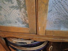 Antique Early Southern American Primitive Style Pie Safe Punched Tin Cabinet