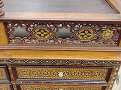 Syrian Style Marquetry Cabinet On Table