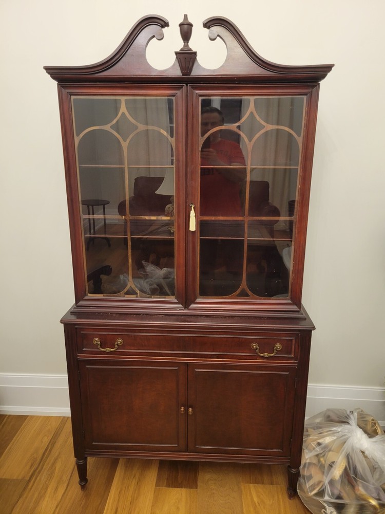 China showcase Glass doors, wooden drawers, Hand Made