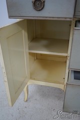L60315: French Louis XV Paint Decorated Server Console Cabinet