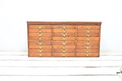 Antique . Library Bureau SoleMakers Oak Wood File Cabinet 24 Drawer Apothecary
