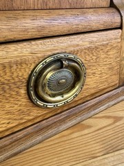 Antique Oak Apothecary Medicine Cabinet Bevelled Mirror Drawer 1920s/30s