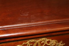 19th Century French Louis XVI Style Mahogany Bronze Mounted Cabinet Vitrine