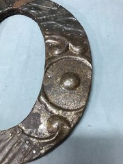 Decorative Salvage Tin Ceiling 12″ Patchwork RUST Metal VTG Number 0 Old 234-25B