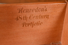 Henredon Georgian Carved Mahogany Lighted Breakfront Bookcase Cabinet