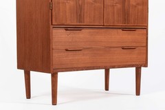 1960s Mid Century Danish Teak Wood Storage or Bar Cabinet