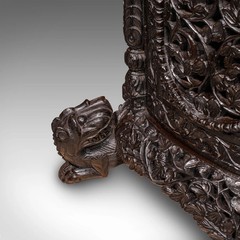 Antique Veranda Gin Cabinet, Ceylon, Teak, Corner Cupboard, Victorian, C.1880