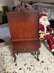Antique Vintage Mahogany Salesman Sample Miniature Highboy Chest Clam Shell Rare