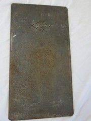 Antique Metal Sliding Lid from Hoosier Style Cabinet Bread/Pie Drawer Lids Only