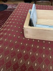 Vintage Library Card Catalog Drawer With Brass Pull
