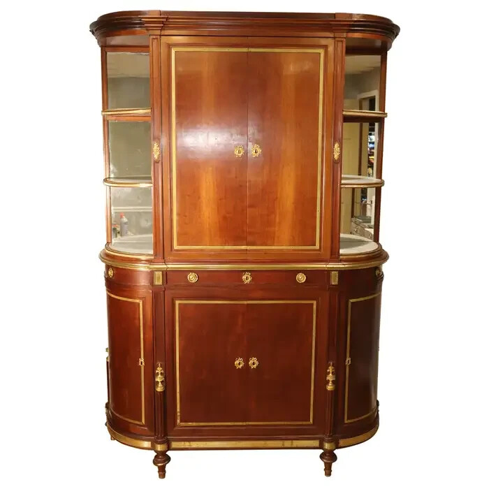 19th Century French Louis XVI Style Cabinet Signed Linke with Ormolu Mounts