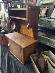 ANTIQUE MINIATURE CHILDS PRIMITIVE WOODEN STEP BACK CUPBOARD KITCHEN PANTRY