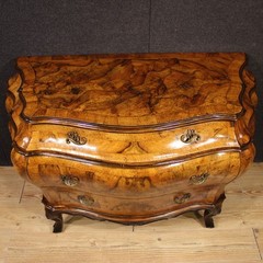 Venetian commode furniture wood 3 drawers antique style dresser 20th century