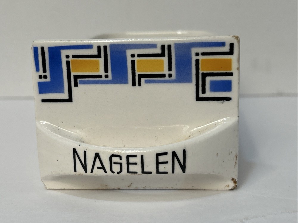 Dutch Delft Nagelen Spice Cabinet Labeled Drawer Antique Replacement Has Chips