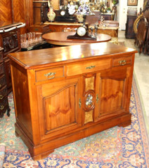 French Antique Maple Louis Philip Sideboard Cabinet / Server