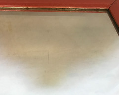 VTG Magenta Wood 15×22 Country Wall Mount Mirror Medicine Cabinet Old 942-26B