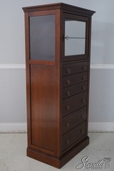 L67348: GRANGE French Empire Style Cherry Jewelry Display Cabinet