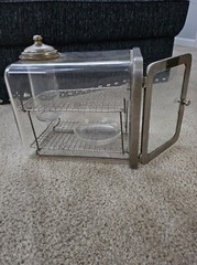 Antique Theo A Kochs Chicago Barber Shop Sterilizer Cabinet Glass & Metal