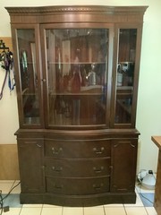 Duncan Phyfe Buffet China Cabinet Bow Front