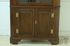 F53610: HENKEL HARRIS Mahogany Corner Cabinet w. Seeded Glass