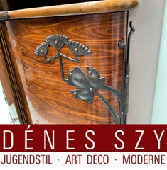 Meuble De Salon Art Nouveau, Armoire De Cabinet Qualité Musée, Design Majorelle