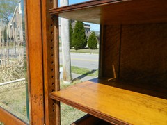 Tiger Oak Step-back China Cabinet~Bookcase~Display Cabinet circa 1890