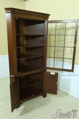 F53610: HENKEL HARRIS Mahogany Corner Cabinet w. Seeded Glass