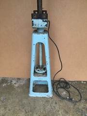 VTG Steampunk Industrial House Shop Garage Jack Floor Lamp Old Blue 349-26B