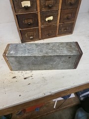 Vintage 15 Original Drawer Index Card File Cabinet Rustic