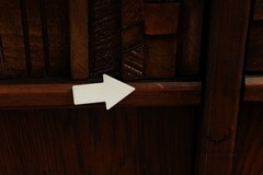 Lane ‘Pueblo’ Brutalist Oak China Cabinet