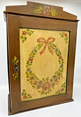 Vintage french apothecary cabinet furniture 1970’s hand painted wood