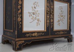 70937: EJ VICTOR Chinoiserie Eglomise Mirror Door Bar Cabinet