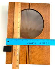 Art Deco Barber Shop Cabinet Circle Glass Birdseye Maple Burton Chicago 1930s
