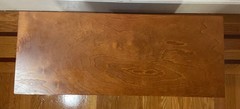 Vintage Wood Sliding Door Cabinet Asian Style Slat Panel 21” h