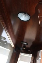 Large Pulaski Curved Glass Curio Cabinet Lighted Antique
