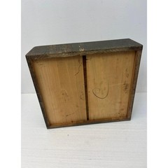 Vintage Green Wood 3 Drawer File Cabinet Rustic Industrial Storage Card Catalog