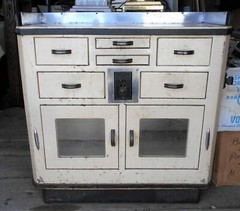 VINTAGE ART DECO METAL INDUSTRIAL MEDICAL HOSPITAL CABINET shipping available