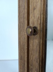Medicine Cabinet Apothecary Bathroom Shaving Antique Carved Wood Beveled Glass
