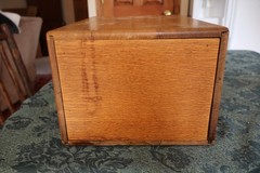 ANTIQUE WOOD LIBRARY SINGLE DRAWER CARD CATALOG