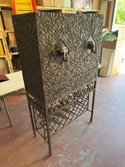 Authentic Maitland-Smith Vintage Elephant Bar Cabinet