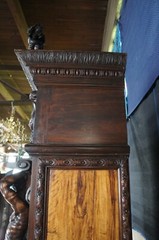 Important Pair Antique R.J. Horner Renaissance Revival Mahogany Bookcase Cabinet