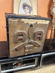 1948 AAF Box Air Force Box Military Country Folk Art Propellar Trench Art WW2
