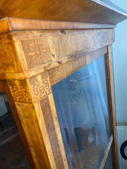 Antique Austro-Hungarian Biedermeier vitrine curio cabinet