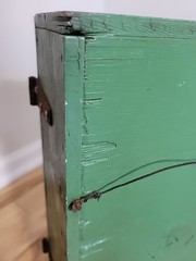 Vtg Shabby Wood Country Wall Medicine Cabinet Mirror Chic Distressed Chippy SEE